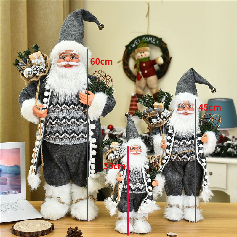 30/45Cm Standing Santa Claus Christmas Figurine – Festive Holiday Decoration for Kids & Home