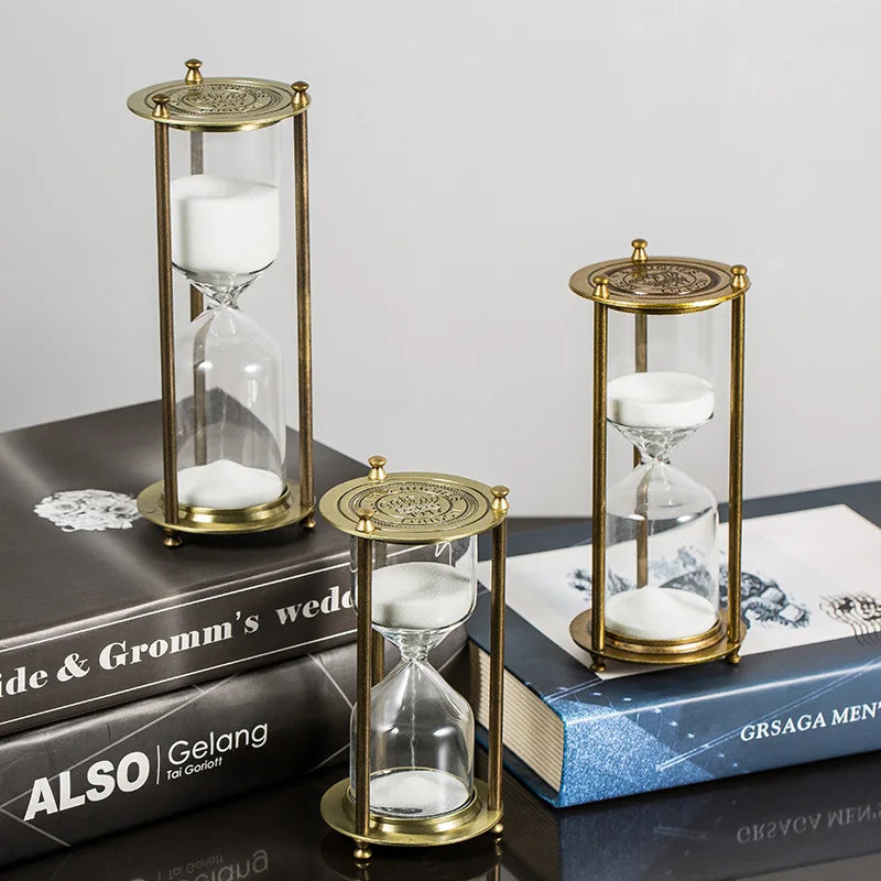 European Retro Hourglass Timer – Luxury Desk & Home Decor, Available in 5/10/15/30/60 Minutes