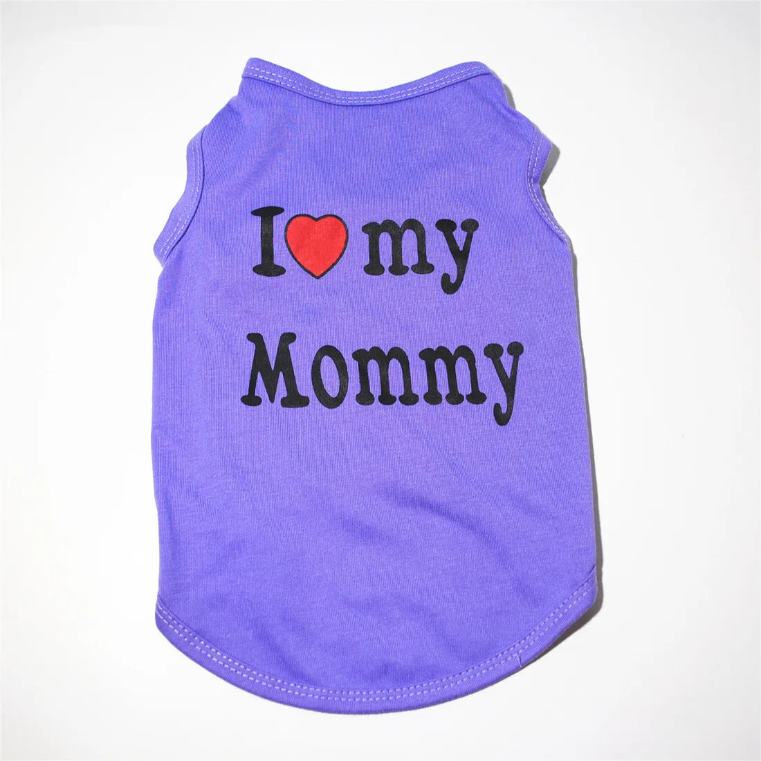 "I Love My Mommy/ I Love My Daddy" Dog Vest – Spring Pet Shirt for Small Dogs & Cats