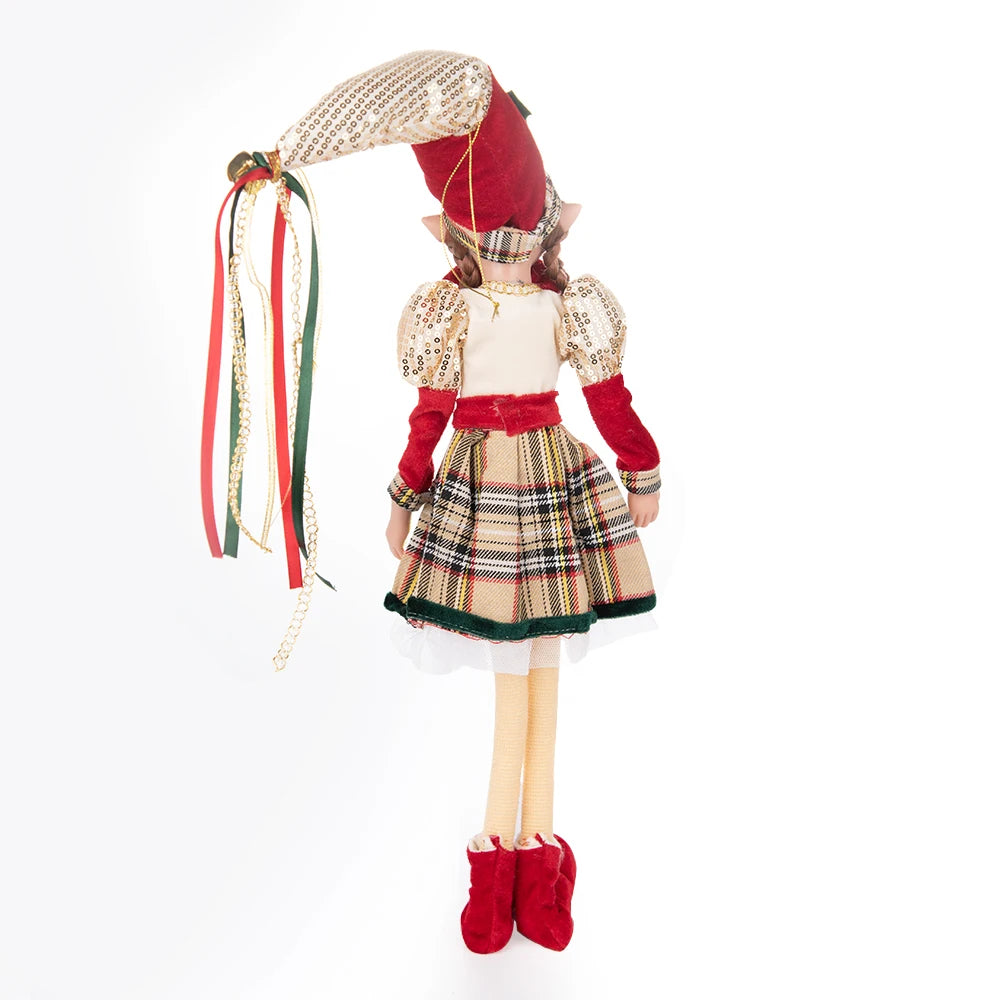 Bendable Christmas Elf Dolls – 50cm/19.6in Magical Holiday Ornaments (2 PCS Set)