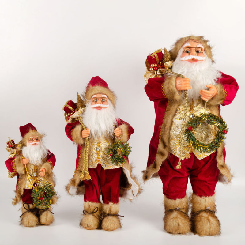 30/45Cm Standing Santa Claus Christmas Figurine – Festive Holiday Decoration for Kids & Home