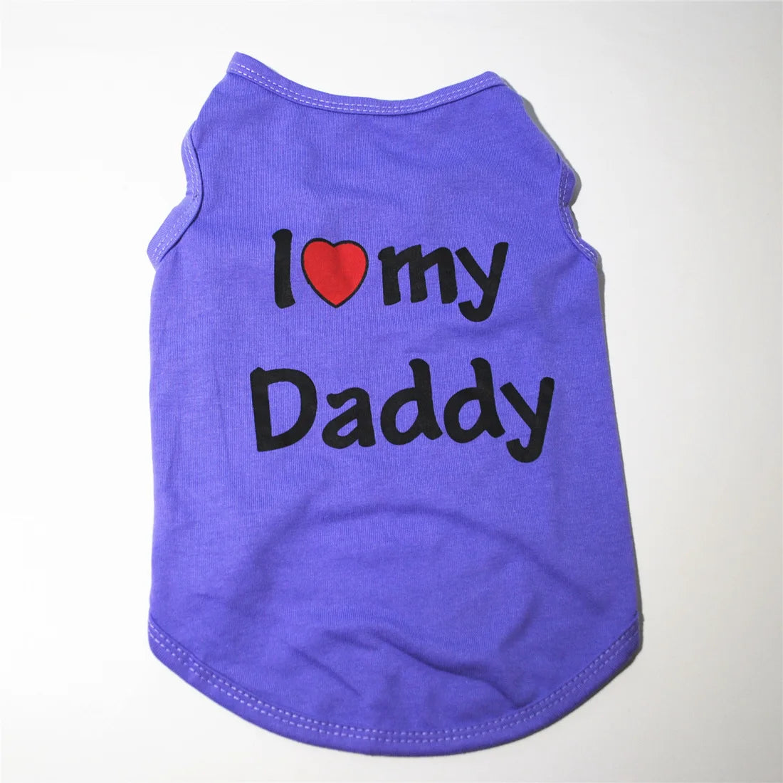 "I Love My Mommy/ I Love My Daddy" Dog Vest – Spring Pet Shirt for Small Dogs & Cats