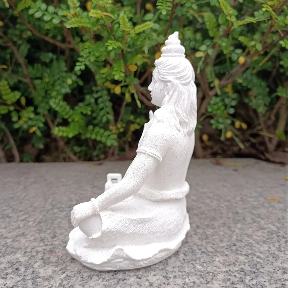 Vilead Sandstone Shiva Statue – 13cm Resin Yoga Figurine for Zen, Meditation, and Home Decor