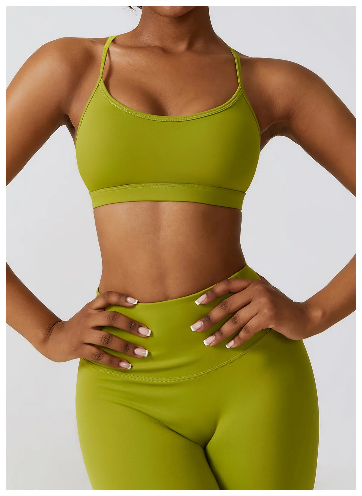 Women's Seamless Yoga Set – Workout Clothes with Sports Bra, Crop Top, and Leggings