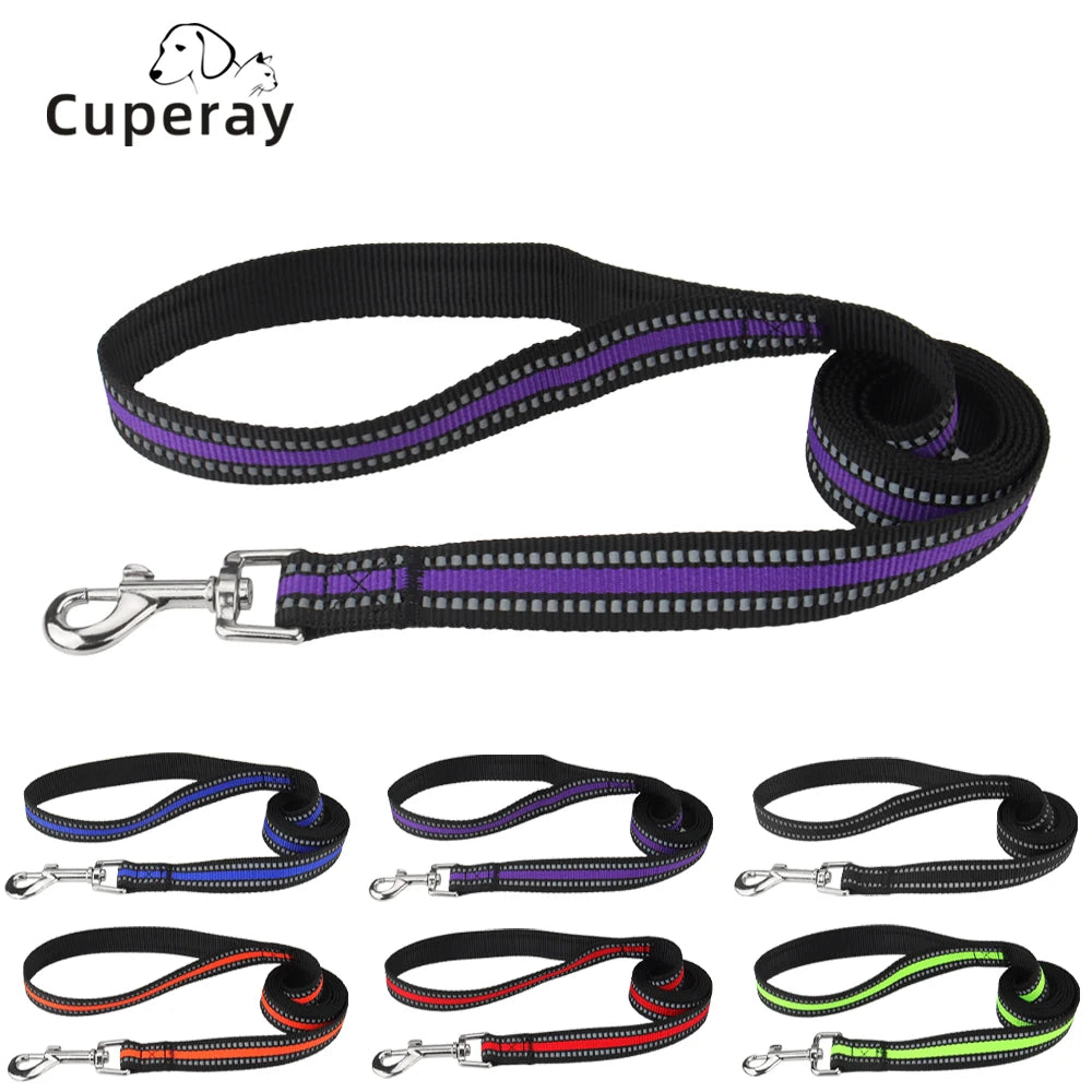 Nylon Dog Leash Night Reflective – Durable Pet Leash for Small, Medium & Large Dogs & Cats