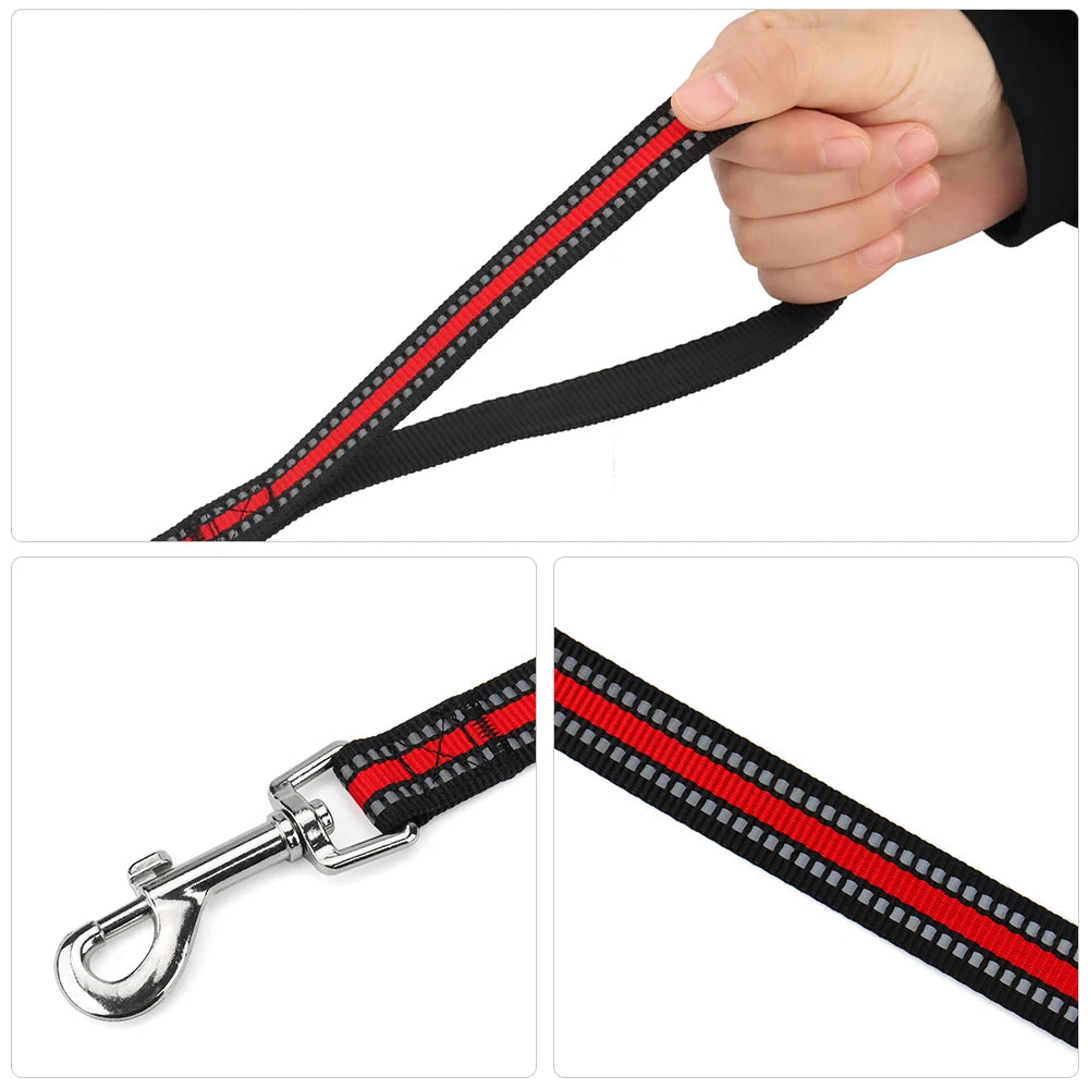 Nylon Dog Leash Night Reflective – Durable Pet Leash for Small, Medium & Large Dogs & Cats