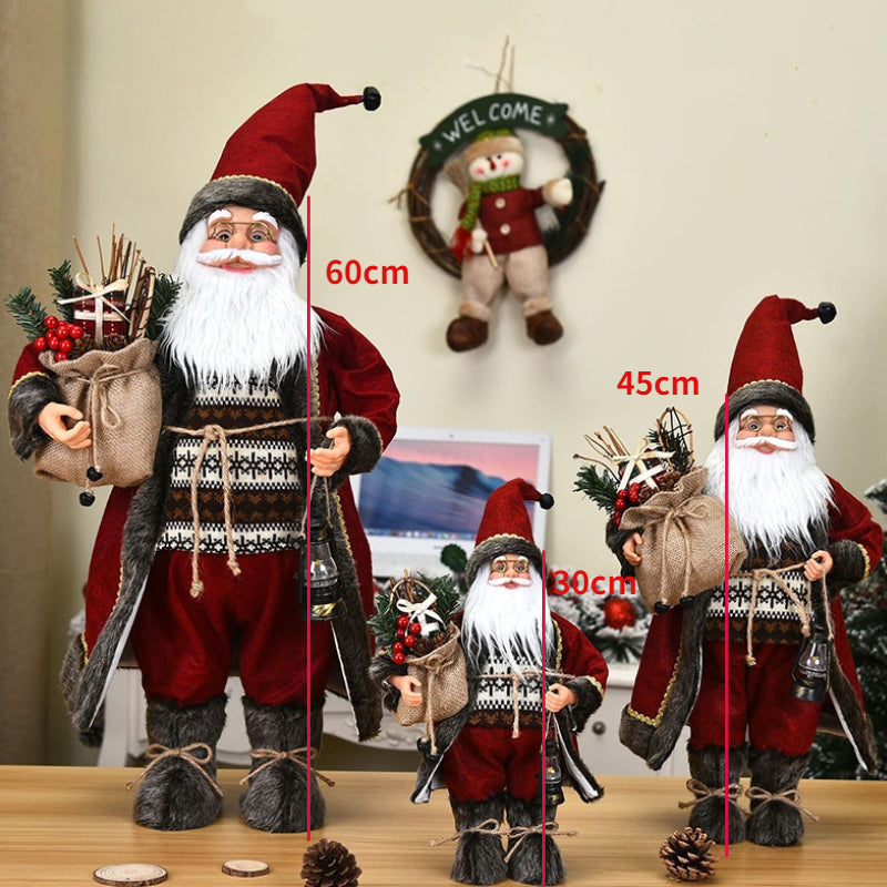 30/45Cm Standing Santa Claus Christmas Figurine – Festive Holiday Decoration for Kids & Home