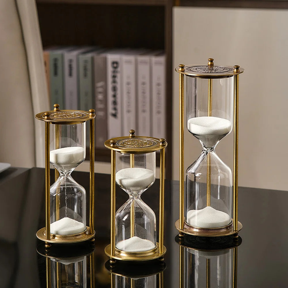 European Retro Hourglass Timer – Luxury Desk & Home Decor, Available in 5/10/15/30/60 Minutes