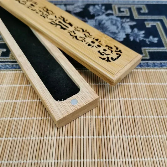 Natural Bamboo Incense Burner with Laying Plate