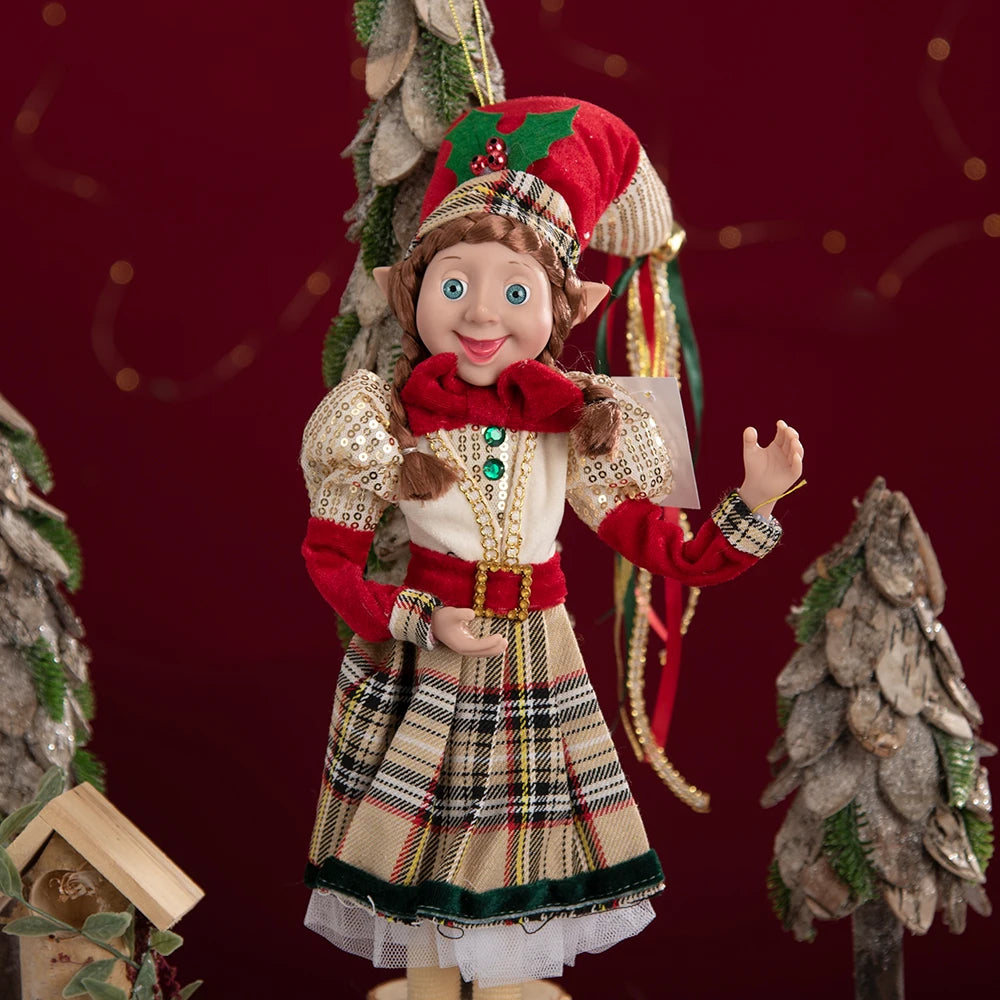 Bendable Christmas Elf Dolls – 50cm/19.6in Magical Holiday Ornaments (2 PCS Set)