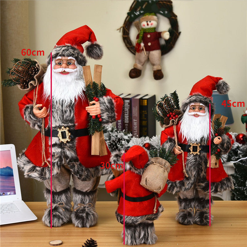 30/45Cm Standing Santa Claus Christmas Figurine – Festive Holiday Decoration for Kids & Home