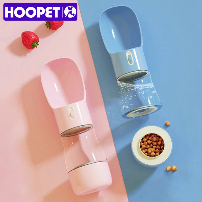 HOOPET Portable Pet Water Bottle & Feeder – Travel Water and Food Dispenser for Dogs