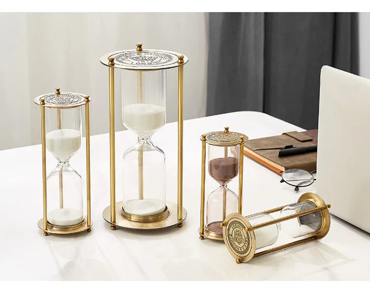 European Retro Hourglass Timer – Luxury Desk & Home Decor, Available in 5/10/15/30/60 Minutes