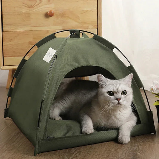 Cat Tent Dog Bed Pet Teepee with Cushion for Small Pets